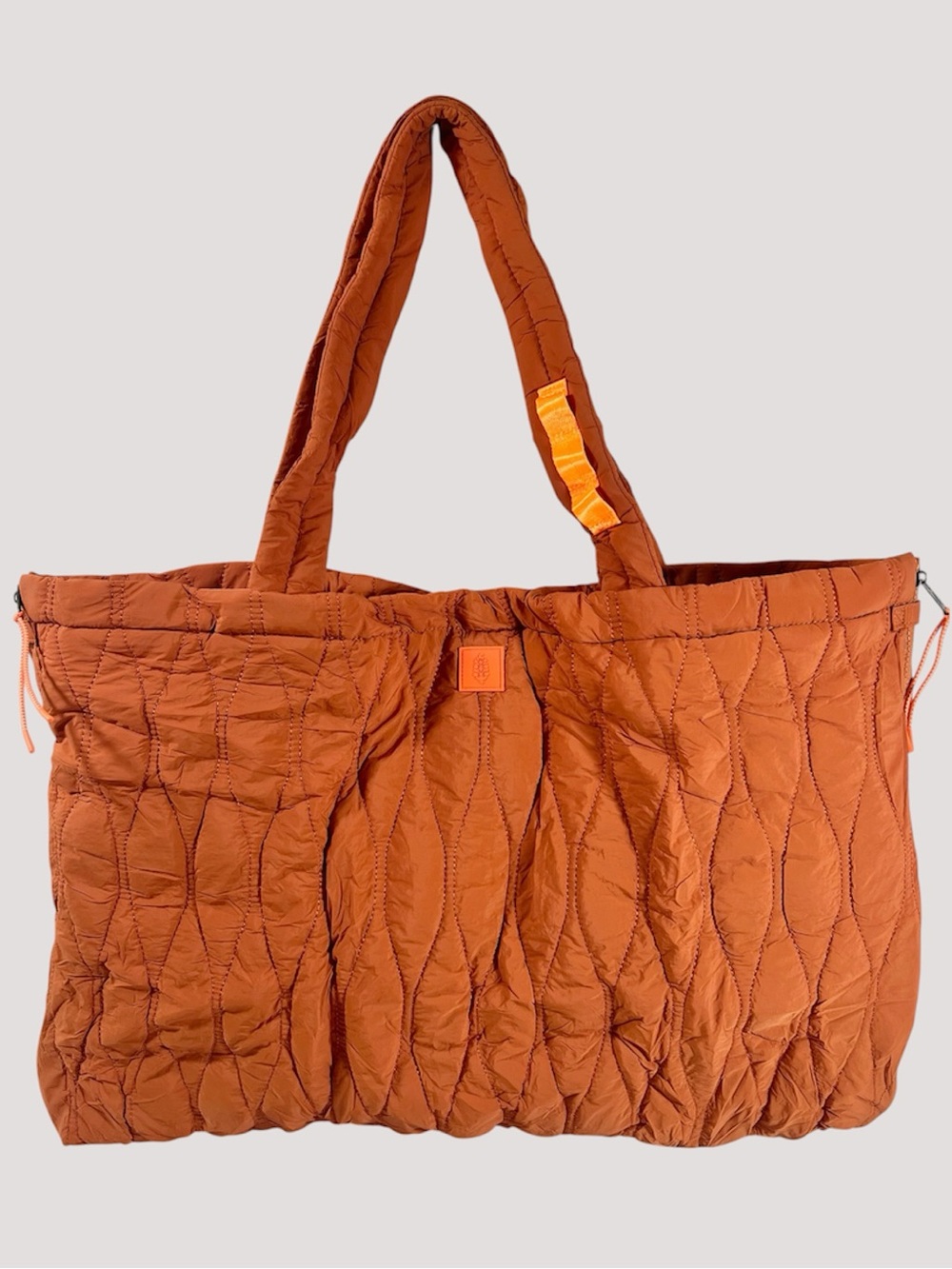 Free People FP Movement Fold Out Blanket Tote Bag Packable Orange Terra Cotta